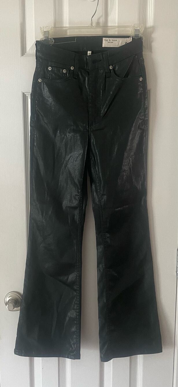 Rag and Bone Jeans 24 Ankle Flared, Coated Washed, 24 x 26.5 Casey, B70, $90